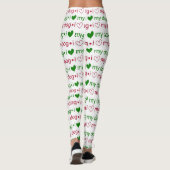 Ik hou van mijn hond kerst Leggings (Achterkant)