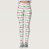 Ik hou van mijn hond kerst Leggings (Voorkant)