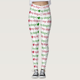 Ik hou van mijn hond kerst Leggings