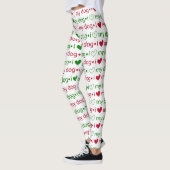 Ik hou van mijn hond kerst Leggings (Links)