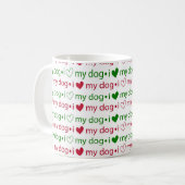 Ik hou van mijn hond-koffiekerst-Mok Koffiemok (Voorkant links)