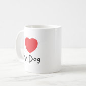 Ik hou van mijn hond koffiemok (Voorkant links)