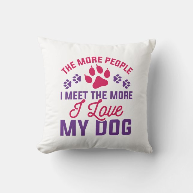 Ik hou van mijn hond kussen (Voorkant)