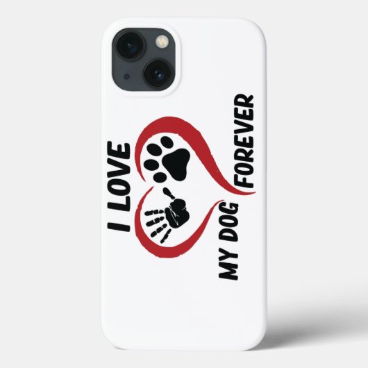 Ik hou van mijn hond kussensloop Case-Mate iPhone case (Achterkant)