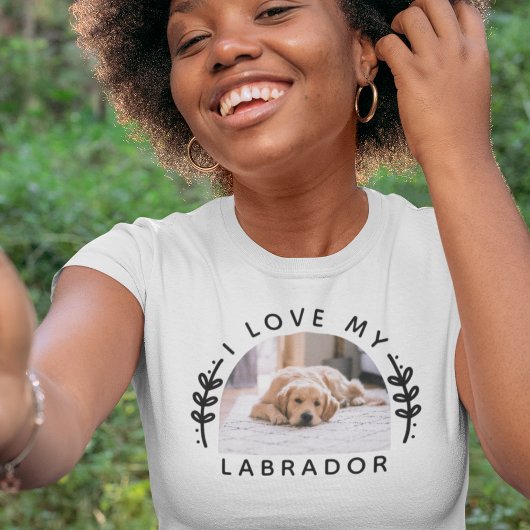 Ik hou van mijn hond Labrador foto T-shirt