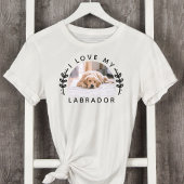 Ik hou van mijn hond Labrador foto T-shirt