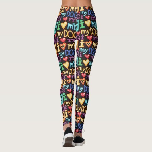 Ik hou van mijn hond leggings (Achterkant)