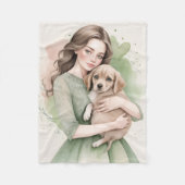 Ik hou van mijn hond, lieve hond fleece deken (Voorkant)