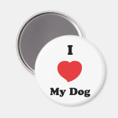 IK HOU VAN mijn hond Magneet (Voorkant / Achterkant)