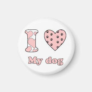 Ik hou van mijn hond magneet
