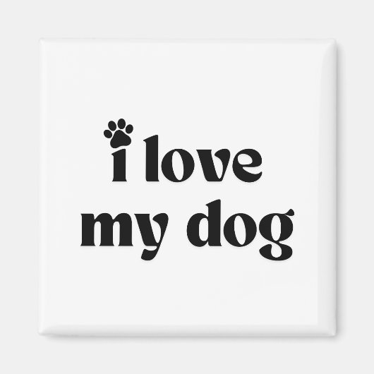 Ik hou van mijn hond magneet (Voorkant)