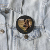 Ik hou van mijn hond met aangepaste afbeelding en  ronde button 7,6 cm (In situ)