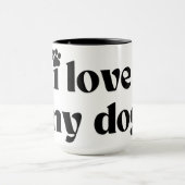 Ik hou van mijn hond mok (Midden)