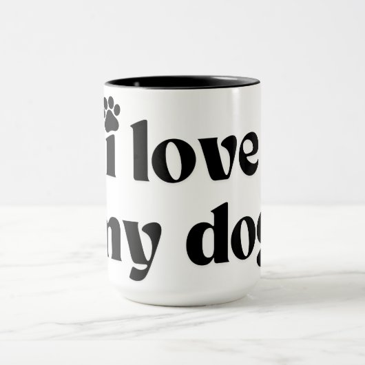Ik hou van mijn hond mok (Midden)