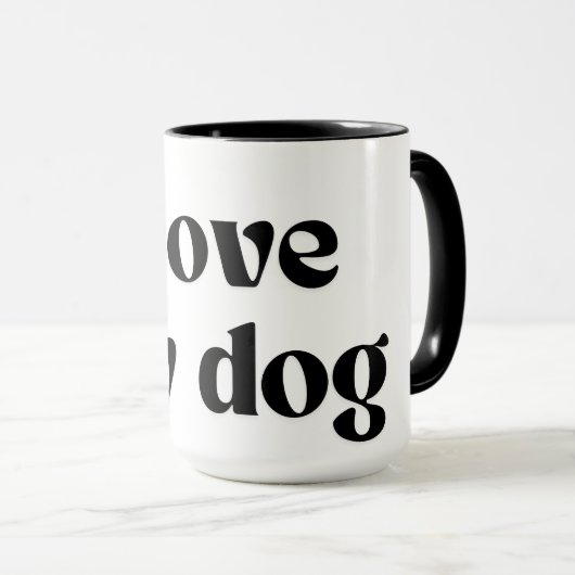 Ik hou van mijn hond mok (Voorkant rechts)