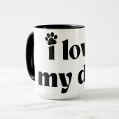 Ik hou van mijn hond mok (Voorkant links)