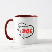 Ik hou van mijn hond mok (Links)