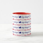 Ik hou van mijn hond mok (Midden)