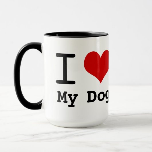 Ik hou van mijn hond mok (Links)