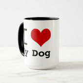 Ik hou van mijn hond mok (Voorkant links)