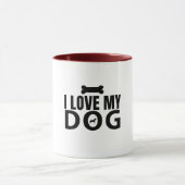 Ik hou van mijn hond mok (Midden)