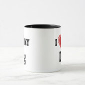 Ik hou van mijn hond mok (Midden)