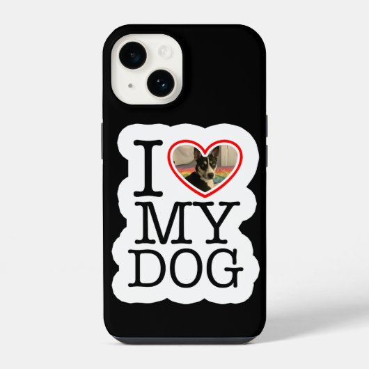 Ik hou van mijn hond op maat iPhone hoesje (Achterkant)