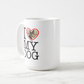 Ik hou van mijn hond op maat koffiemok (Voorkant links)