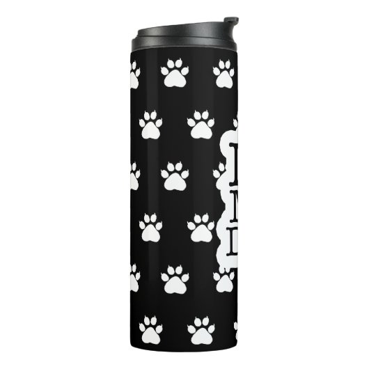 Ik hou van mijn hond op maat thermosbeker (Gedraaid links)