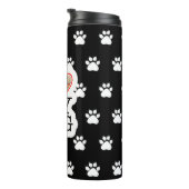 Ik hou van mijn hond op maat thermosbeker (Geroteerd rechts)