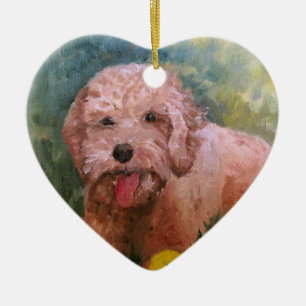 Ik hou van mijn hond Oranament Goldendole /Labrado Keramisch Ornament
