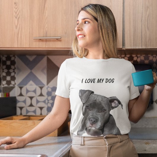 Ik hou van mijn hond Pitbull T-shirt