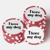 Ik hou van mijn hond poker chips (Opstapeling)