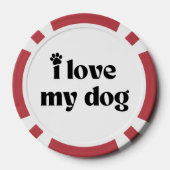 Ik hou van mijn hond poker chips (Achterkant)