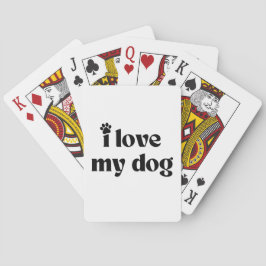 Ik hou van mijn hond pokerkaarten