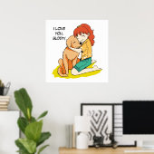 Ik hou van mijn hond poster (Thuiskantoor)
