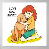 Ik hou van mijn hond poster (Voorkant)