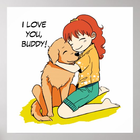 Ik hou van mijn hond poster (Voorkant)