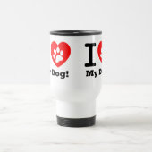 Ik hou van mijn hond reisbeker (Center)