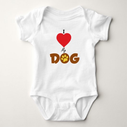 Ik hou van mijn hond romper (Voorkant)