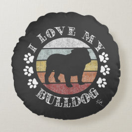 Ik hou van mijn hond rond kussen