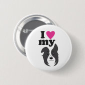 Ik hou van mijn hond! ronde button 5,7 cm (Voorkant /achterkant)