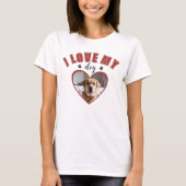 Ik hou van mijn hond rood gepersonaliseerde Honden T-shirt (Voorkant)