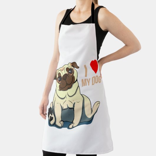 Ik hou van mijn hond schort (Insitu)