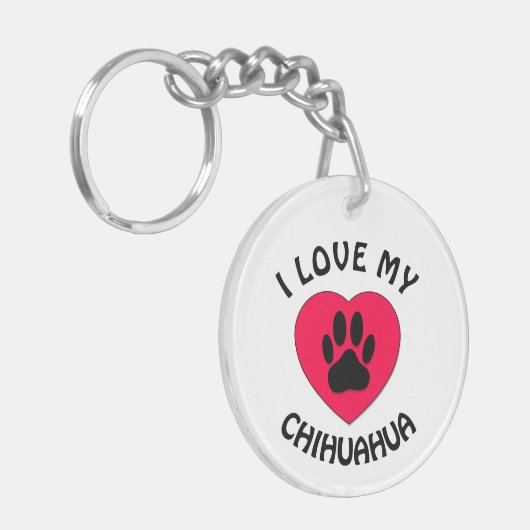 Ik hou van mijn hond sleutelhanger (Voorkant Links)