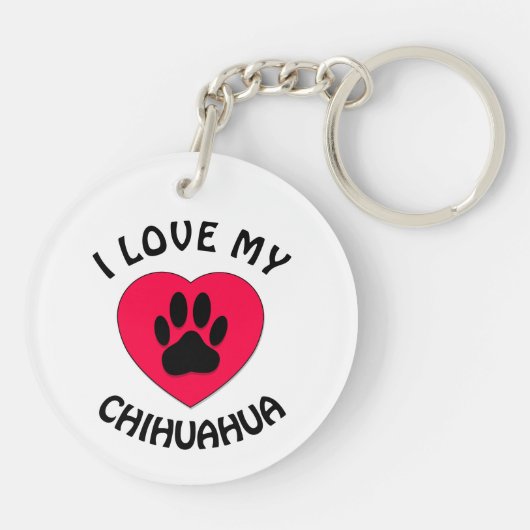 Ik hou van mijn hond sleutelhanger (Achterkant)