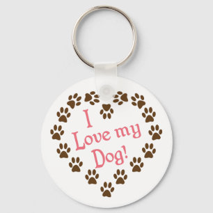 Ik hou van mijn hond sleutelhanger