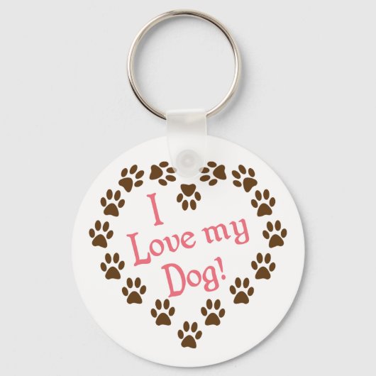 Ik hou van mijn hond sleutelhanger (Voorkant)