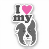 Ik hou van mijn hond sticker (Voorkant)