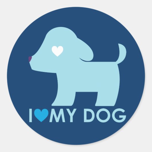 Ik hou van mijn hond sticker (Voorkant)